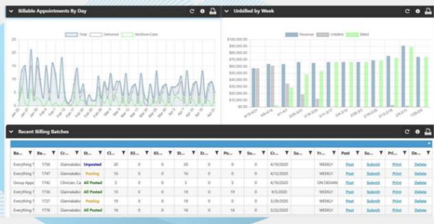 A screenshot showing information from a dashboard view.